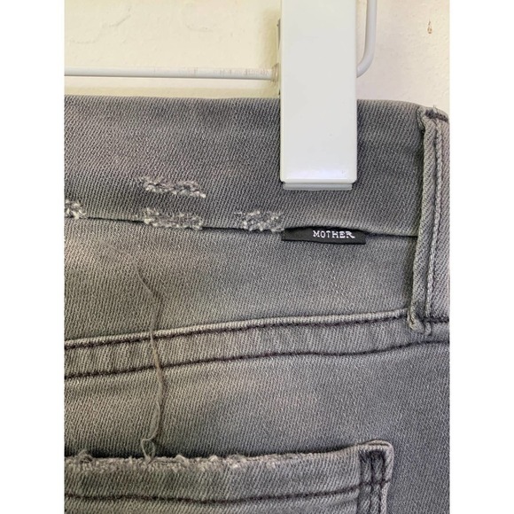 Mother The Looker Ankle Fray Gray Jeans Size 24 - Picture 9 of 14